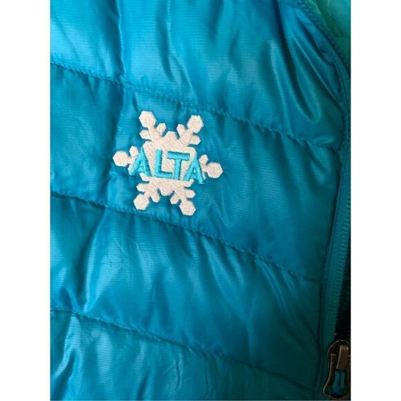 Marmot Alta 700 fill down puffer jacket winter turquoise women's size medium - Picture 3 of 7